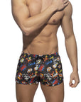 ADDICTED COMIC SWIMWEAR SHORTS BLACK