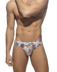 ADDICTED COMIC SWIMWEAR BRIEF WHITE