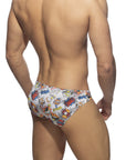 ADDICTED COMIC SWIMWEAR BRIEF WHITE