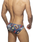 ADDICTED COMIC SWIMWEAR BRIEF NAVY