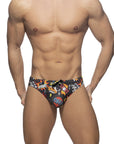 ADDICTED COMIC SWIMWEAR BRIEF BLACK