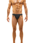 MODUS VIVENDI GLAM MEANDER TANGA SWIMWEAR BRIEF BLACK