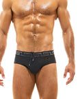 MODUS VIVENDI GLAM MEANDER SWIMWEAR BRIEF BLACK