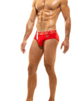 MODUS VIVENDI GLAM MEANDER SWIMWEAR BRIEF RED