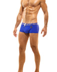 MODUS VIVENDI GLAM MEANDER TRUNK SWIMWEAR BOXER ROYAL BLUE