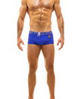 MODUS VIVENDI GLAM MEANDER TRUNK SWIMWEAR BOXER ROYAL BLUE