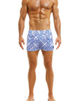 MODUS VIVENDI GORDIAN KNOT JOGGING CUT SWIM SHORTS COBALT