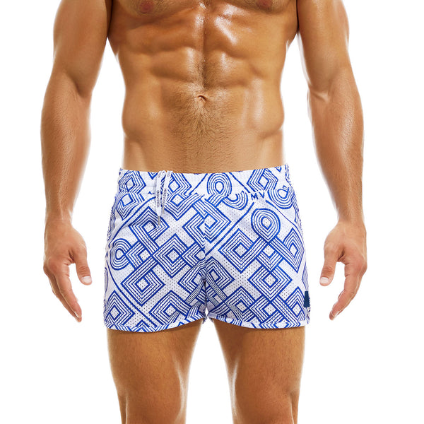 MODUS VIVENDI GORDIAN KNOT JOGGING CUT SWIM SHORTS COBALT