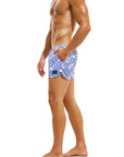 MODUS VIVENDI GORDIAN KNOT JOGGING CUT SWIM SHORTS COBALT