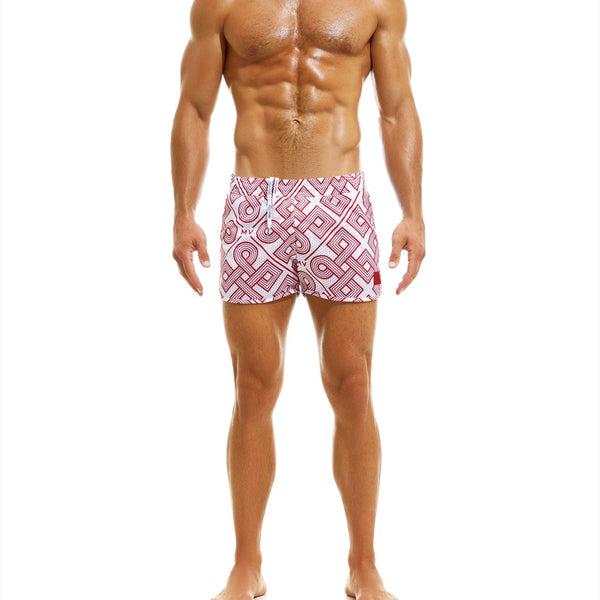 MODUS VIVENDI GORDIAN KNOT JOGGING CUT SWIM SHORTS WINE