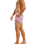 MODUS VIVENDI GORDIAN KNOT JOGGING CUT SWIM SHORTS WINE