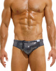 MODUS VIVENDI LUMINOUS SWIMWEAR BRIEF PIED DE COQ