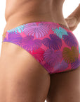 TOF PARIS FLORAL SWIM BIKINI BRIEFS PINK