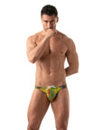 TOF PARIS FLORAL SWIM BIKINI BRIEFS YELLOW