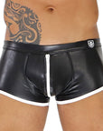 TOF PARIS FETISH FULL ZIP BOXER BLACK/WHITE