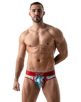 TOF PARIS TIE DYE XL PUSH UP BRIEFS RED