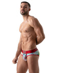 TOF PARIS TIE DYE XL PUSH UP BRIEFS RED