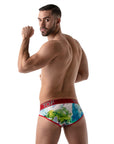 TOF PARIS TIE DYE XL PUSH UP BRIEFS RED