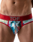 TOF PARIS TIE DYE XL PUSH UP BRIEFS RED