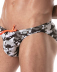 TOF PARIS ICONIC SWIM BIKINI BRIEFS CAMO GREY