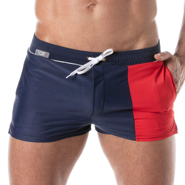 TOF PARIS HOLIDAYS SWIM SHORTS NAVY