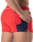 TOF PARIS HOLIDAYS SWIM SHORTS RED