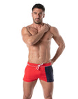 TOF PARIS HOLIDAYS SWIM SHORTS RED