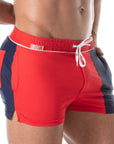 TOF PARIS HOLIDAYS SWIM SHORTS RED