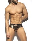 ES COLLECTION SHINY TRENDY PUSH UP BRIEF GOLD