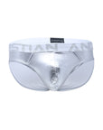 ANDREW CHRISTIAN Metallic Silver Brief w/ ALMOST NAKED