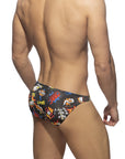 ADDICTED COMIC BIKINI BRIEF BLACK